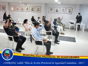 INTEGRANTES DEL COPROSEC VALIDARON PLAN DE ACCIÓN PROVINCIAL DE SEGURIDAD CIUDADANA - 2021