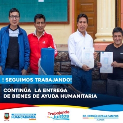 CONTINUA LA ENTREGA DE BIENES DE AYUDA HUMANITARIA