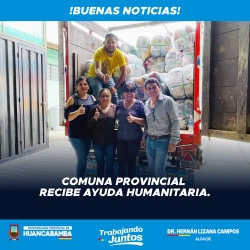 COMUNA PROVINCIAL RECIBE AYUDA HUMANITARIA