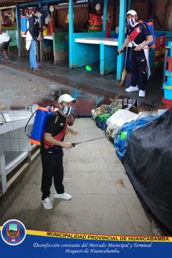 TRABAJOS PERMANENTES DE DESINFECCIÓN DEL MERCADO Y TERMINAL PESQUERO DE LA LOCALIDAD