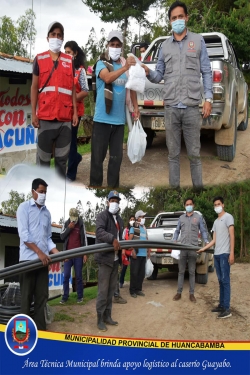 ÁREA TÉCNICA MUNICIPAL BRINDA APOYO LOGÍSTICO AL CASERÍO GUAYABO