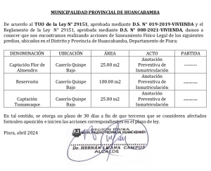 Acciones de Saneamiento Físico Legal