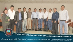 REUNIÓN DE ALCALDE PROVINCIAL Y DISTRITALES: INSTALACIÓN DE COMITÉ DIRECTIVO DEL INSTITUTO VIAL PROVINCIAL