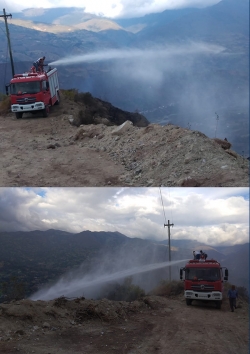 ACCIONES CONJUNTAS AYUDARON A CONTROLAR INCENDIO FORESTAL.