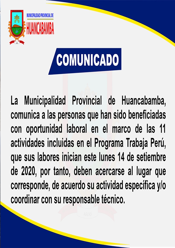 COMUNICADO