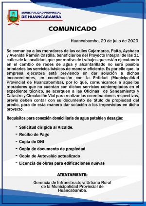 COMUNICADO