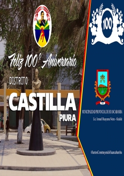 SALUDO DE ANIVERSARIO AL DISTRTITO DE CASTILLA PIURA