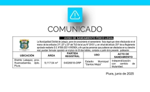 Aviso de Saneamiento Fisico Legal - Lalaquiz.