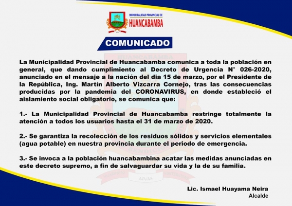 COMUNICADO