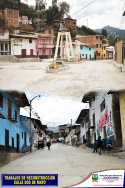 44.71% DE AVANCE TIENE EL PROYECTO DE RECONSTRUCCIÓN DE 11 CALLES DE HUANCABAMBA