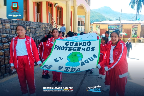 REALIZAN PASACALLE POR EL DÍA MUNDIAL DEL AGUA