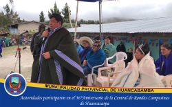 AUTORIDADES PARTICIPARON EN EL 36° ANIVERSARIO DE LA CENTRAL DE RONDAS CAMPESINAS DE HUANCACARPA