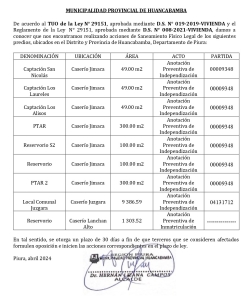 Acciones de Saneamiento Físico Legal