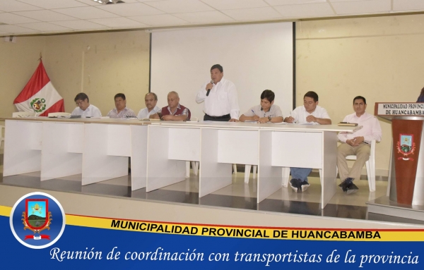 REUNIÓN DE COORDINACIÓN CON TRASPORTISTAS DE HUANCABAMBA