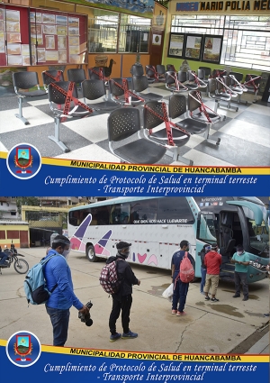 TERMINAL TERRESTRE DE HUANCABAMBA CUMPLE PROTOCOLOS DE SALUD