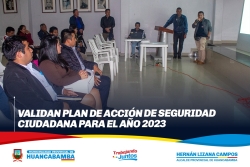 VALIDAN PLAN DE ACCIÓN DE SEGURIDAD CIUDADANA PARA EL AÑO 2023