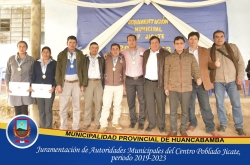 JURAMENTACIÓN DE AUTORIDADES DEL CENTRO POBLADO JICATE - PERIODO 2019-2023