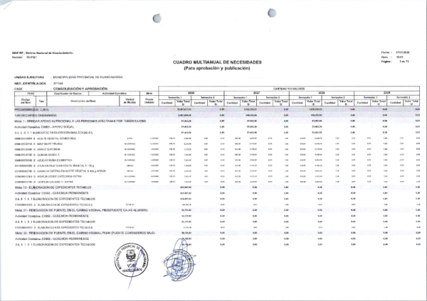 CUADRO ANUAL DE NECESIDADES 2026 - ANEXO N&deg;02 FASE DE CONSOLIDADO Y APROBACI&Oacute;N